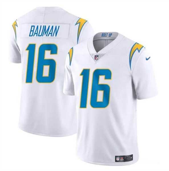 Men & Women & Youth Los Angeles Chargers #16 Casey Bauman White 2024 Vapor Limited Stitched Jersey,We sell and wholesale Men & Women & Youth Los Angeles Chargers #16 Casey Bauman White 2024 Vapor Limited Stitched Jersey on line form chian!